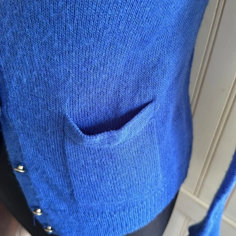 J Crew Twee Italian Spun Alpaca Blend Blue Cardigan‎